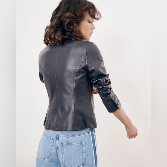 Women’s French leather jacket NWT - Picture 6 of 6